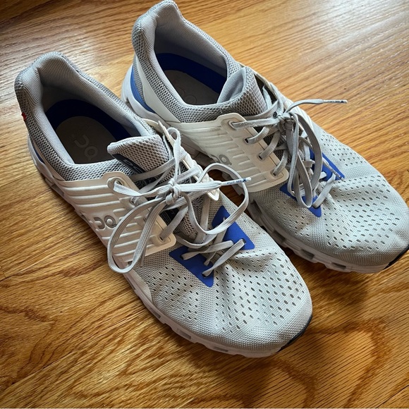 On Running Other - ON running cloud gray white and blue sneakers size 10.5 men
